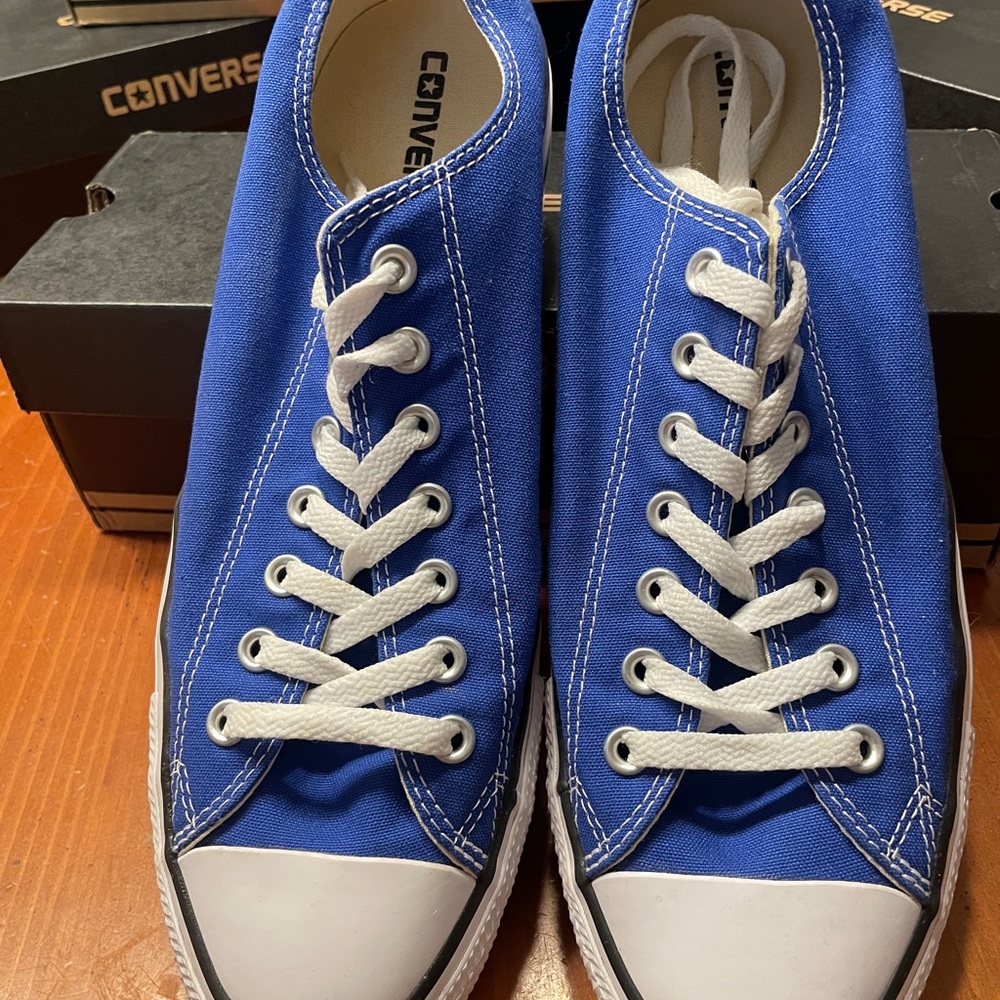 Converse Men's Blue Canvas Sneakers - Picture 5 of 6